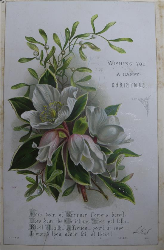 Two late Victorian/Edwardian albums of Christmas and other cards